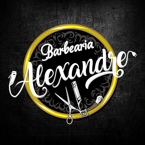 Logo original da Barbearia Alexandre